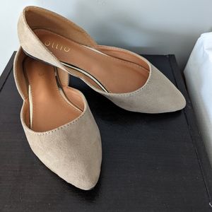 Ollio Tan Suede Flats